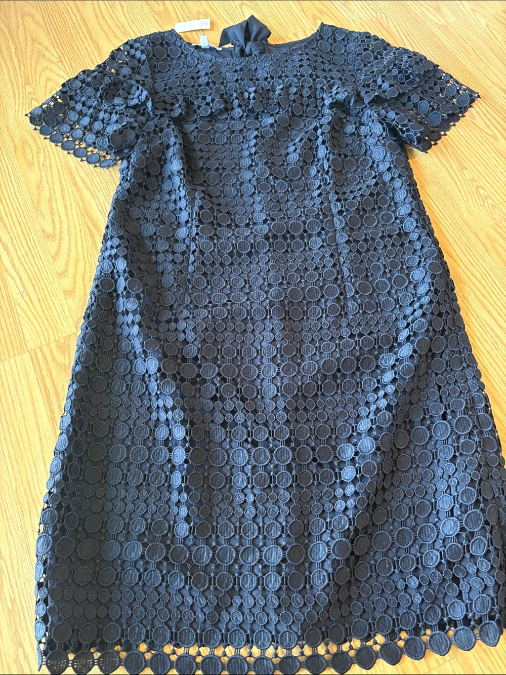 Talbots NWT Navy Circle-Lace Short Sleeve A-Line Dress